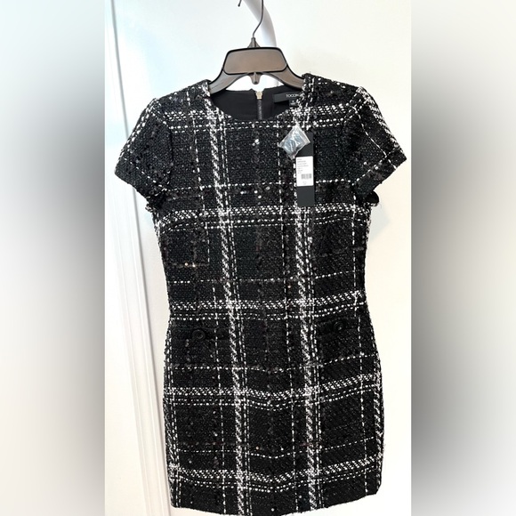 Toccin NWT Annie Plaid Tweed Short-Sleeve Dress - Picture 5 of 9